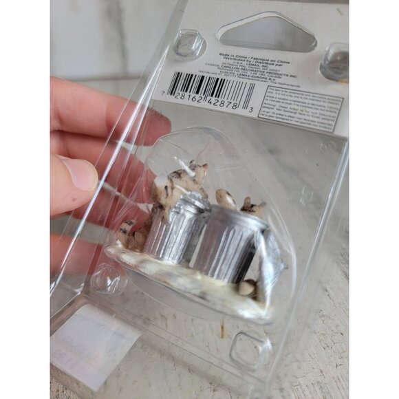 Lemax AS IS trash Bandits raccoons vintage ornament Xmas garbage - Picture 6 of 7